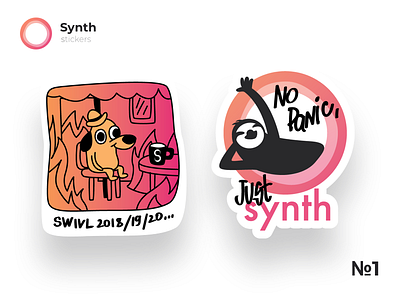 Synth Stickers Part 1 clean funny illustration sticker swivl synth