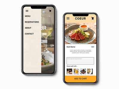 Restaurant App Mockup 2 food app food app ui menu app mobile app restaurant app
