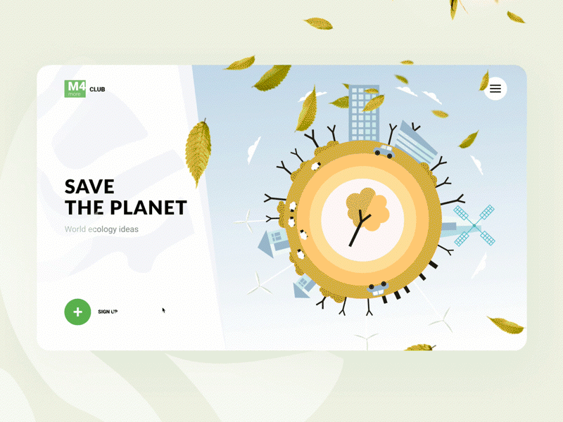 Ecology Wheel after effects animation clean design dribbble icon illustration motion typography ui vector web