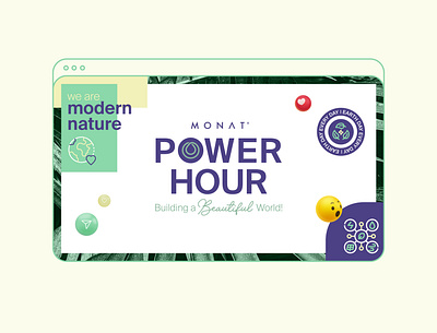 Monat Power Hour 2021 branding design logo logotype vector
