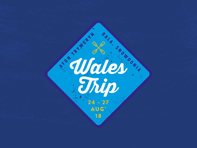 Wales Trip Badge badge kayaking logo wales