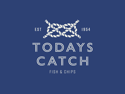 Todays Catch Logo blue design logo nautical restaurant