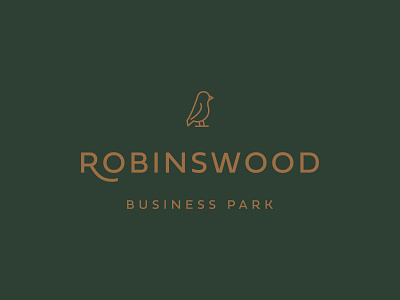 Robins Wood Business Park Logo business icon logo robin typography