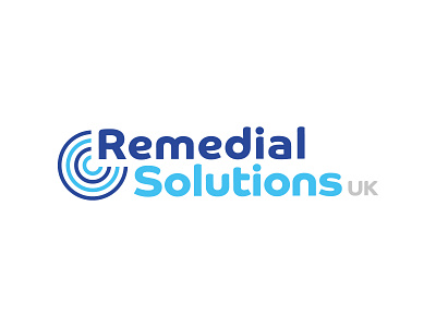 Remedial Solutions UK Logo blue branding circle eco logo target
