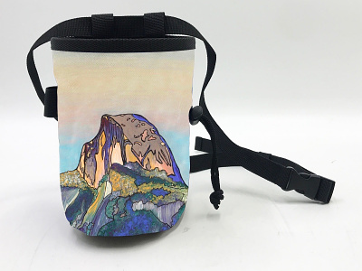 Half Dome, Yosemite chalk bag climber climbing art custom artwork design half dome illustration nature art print yosemite