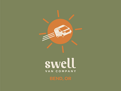 Swell Vans teardrop flag design