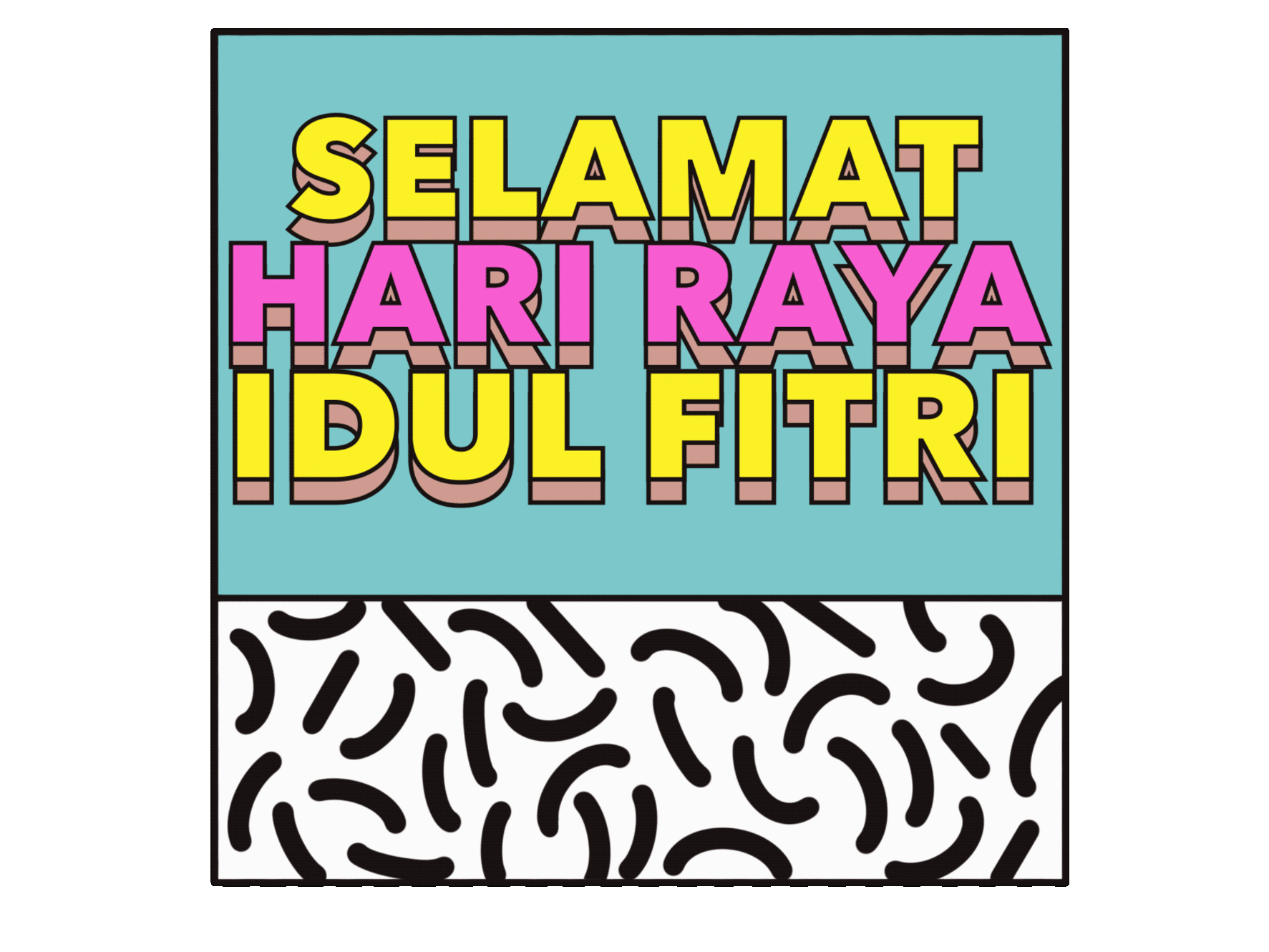 instagram gif for eid (3) animation branding design eid graphic design hari raya idul fitri illustration lebaran motion graphics ramadhan typography vector