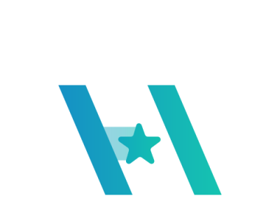 H Logo affinity blue turquoise gradient italic logo