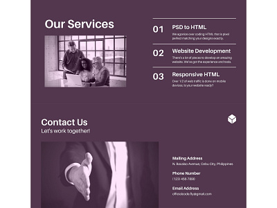 Sardido - Exercise 6 (Product/Services and Contact Us)