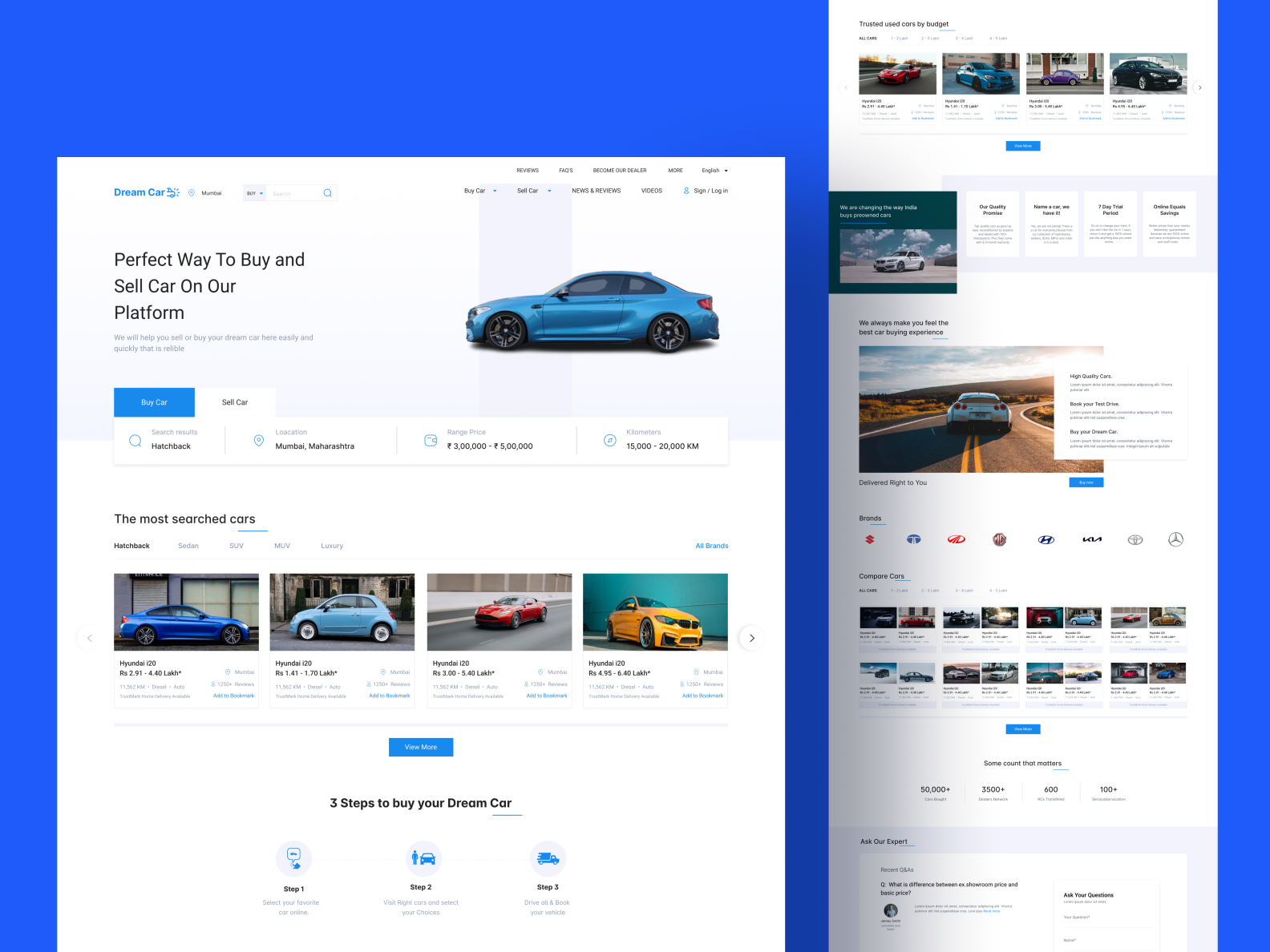 Dream Car | Automotive Web Design by Bhushan Anil DIxit on Dribbble