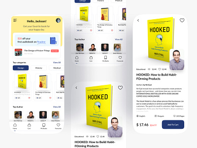 E-Book Application Design | Online Book Store app appdesign book branding clean design e book graphic design mobileapp modern ui ui uidesign uiux uiuxdesign user interface ux uxdesign
