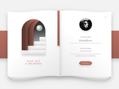 Daily UI #1 - Book Sign Up book daily ui challange dailyui dailyui 001 debut debut shot first shot hello dribbble log in sign up ui web website