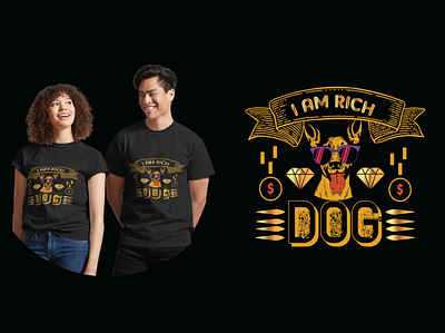 I am Rich Dog Tshirt best tshirt black tshirt design dog dog tshirt dogs dogs lover graphic design illustration tshirt