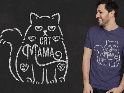 Cat Typography T-shirt