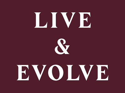 Live & Evolve Wordmark