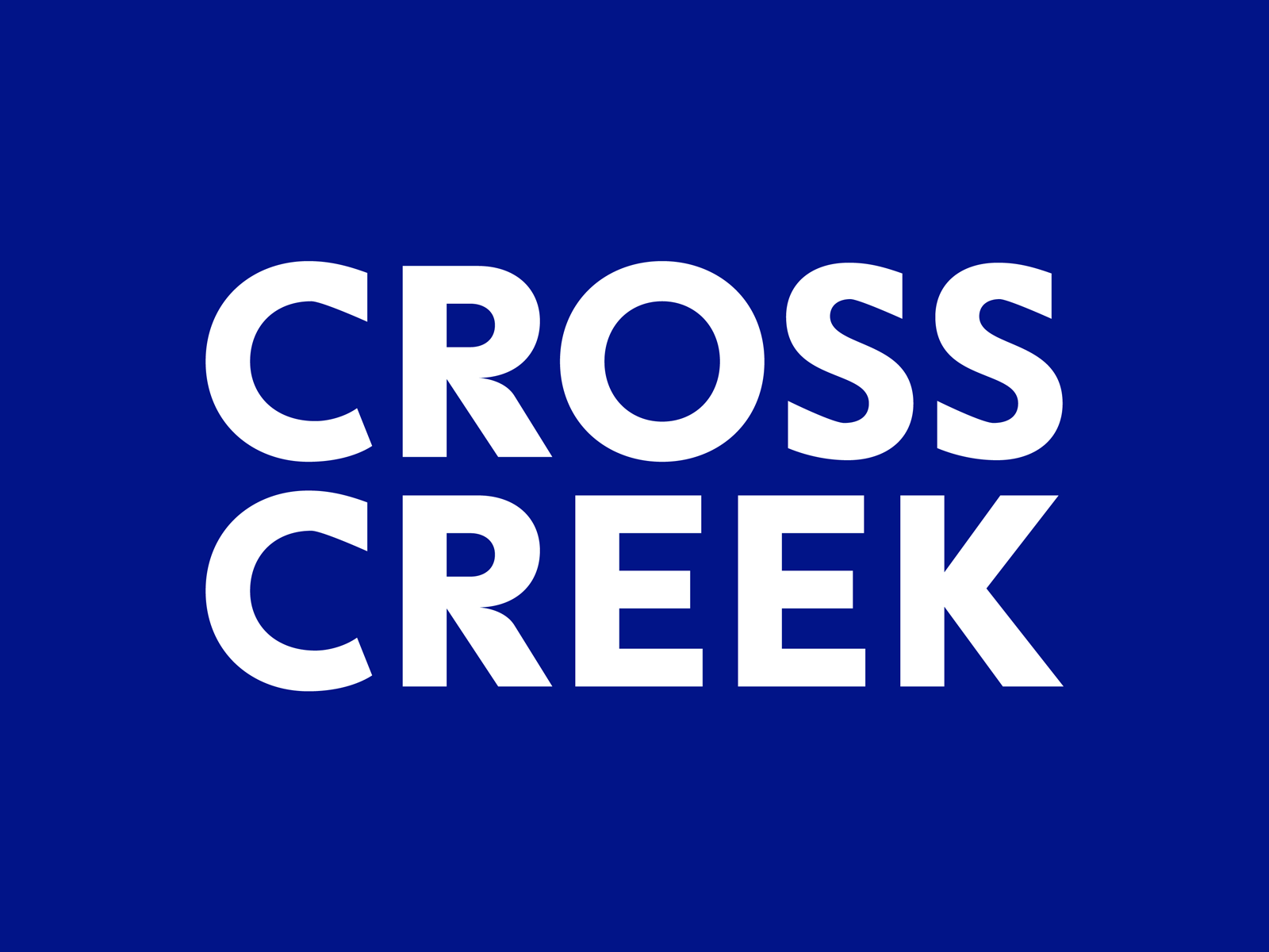 Cross Creek Wordmark branding graphic design identity logotype typography wordmark
