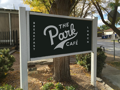 The Park Café Street Sign branding graphic design restaurant signage typography