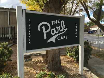 The Park Café Street Sign