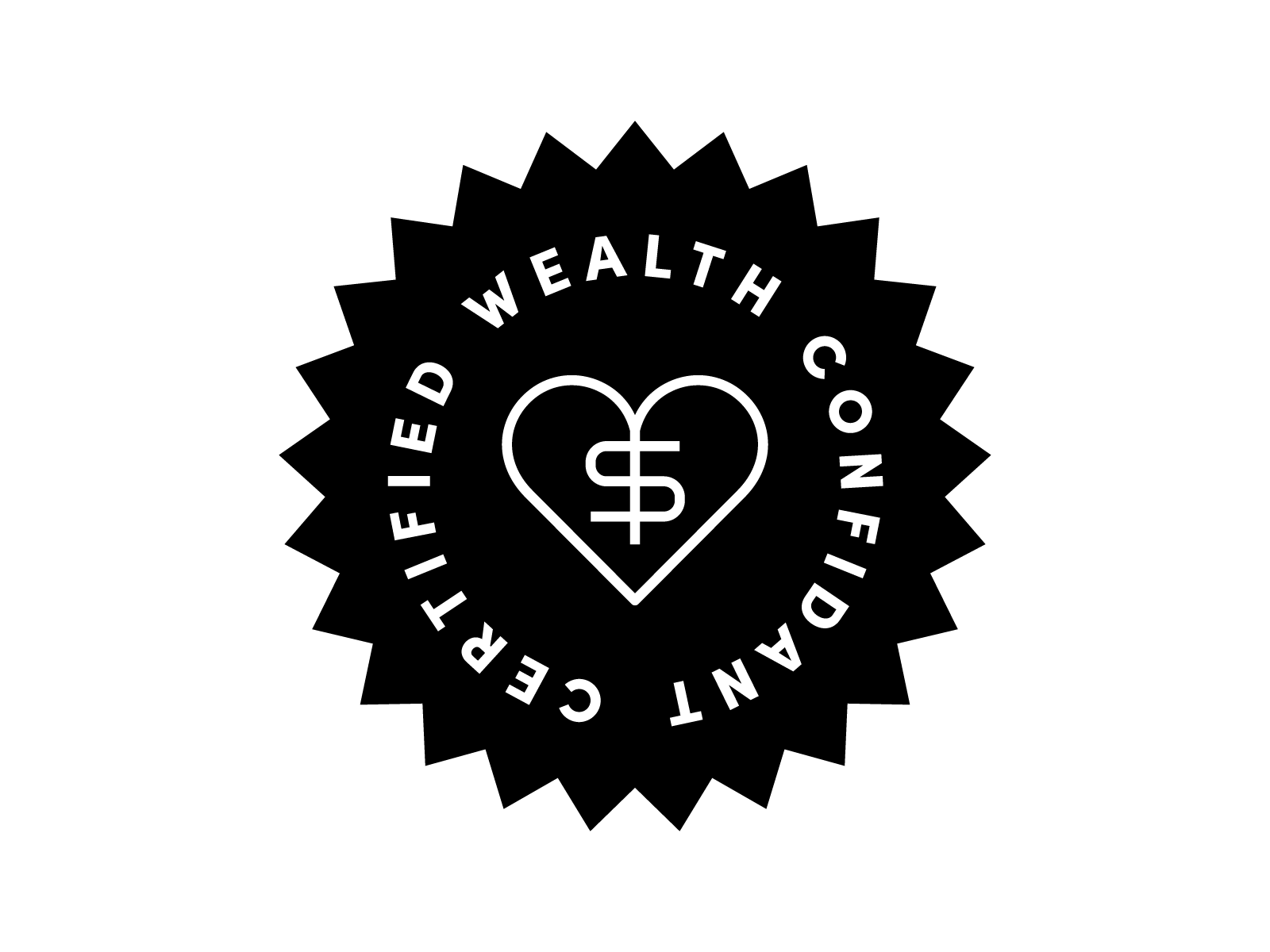 Certified Wealth Confidant Badge badge branding graphic design iconography seal typography