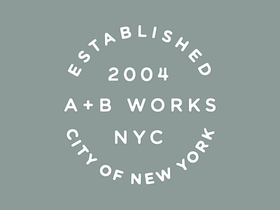 A+B Works NYC Seal badge graphic design typography