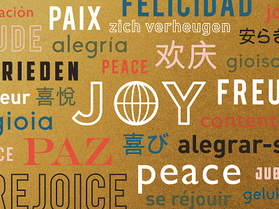 Global Holiday Card graphic design typography