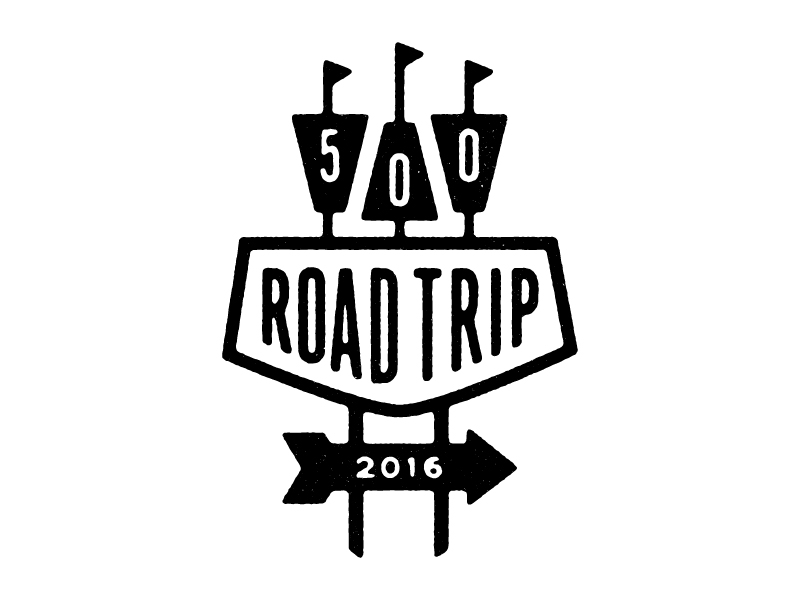 Road Trip Logo badge graphic design iconography illustration logo