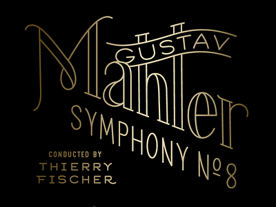 Mahler Symphony No. 8 graphic design lettering typography wordmark