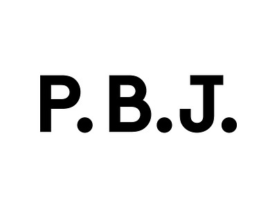 P.B.J. graphic design monogram typography