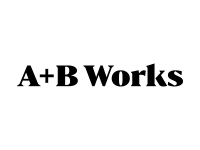 A+B Works graphic design logotype typography