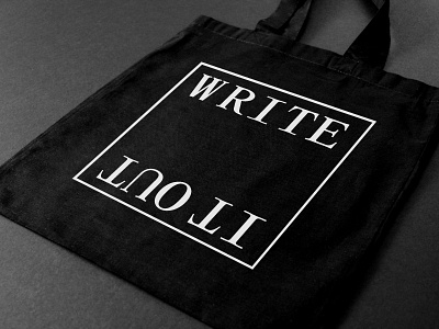 WriteOut Tote graphic design merch swag tote bag typography