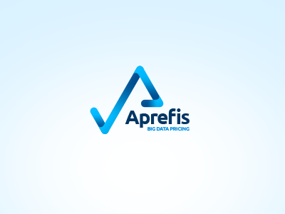 Aprefis logo blue chart design graph logo simple