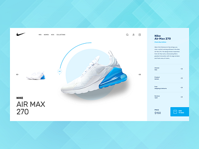 Shopping experience airmax buy cart design ecommerce interface minimal nike online shopping ui ux webdesign website