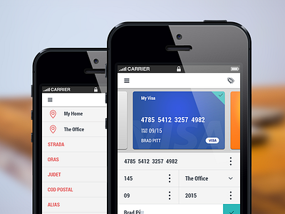 Mobile App Screens - WIP app card mobile simple ui ux visa wallet