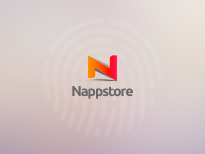 Nappstore Logo app brand design identity logo mobile simple store