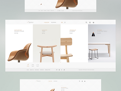 Furniture shop furniture minimal modern product listings simple ui ux webdesign website