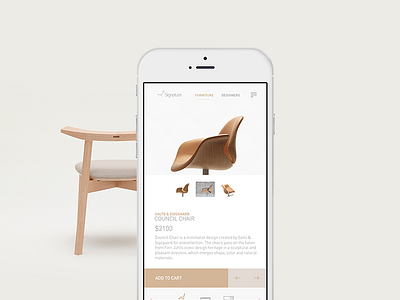 Furniture Shop | Mobile furniture minimal mobile modern product page simple ui ux