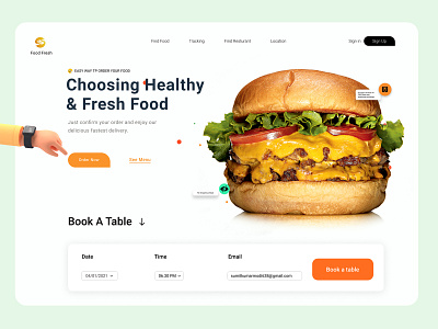 Food Fresh UI Design branding design graphic design typography ui ux