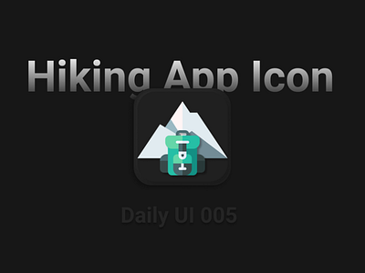 Hiking App Icon animation app branding design illustration logo typography ui ux