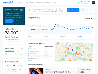 MeterGenius - Dashboard analytics chart dashboard efficiency energy graph indiana indianapolis innovatemap meter metergenius simple