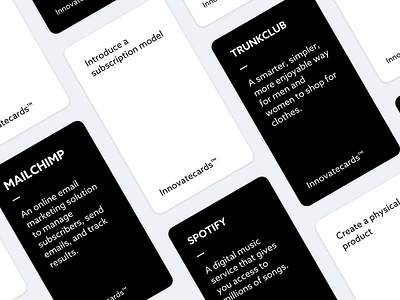Innovatecards card cards game innovate innovatemap innovation sprint