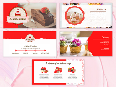 Website Design beginner cake cake shop canva design illustration photoshop webdesign website website design