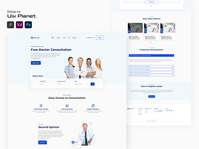 Doctor Web App UI clean consult doctor minimal simple trending2021 ui ux webapp