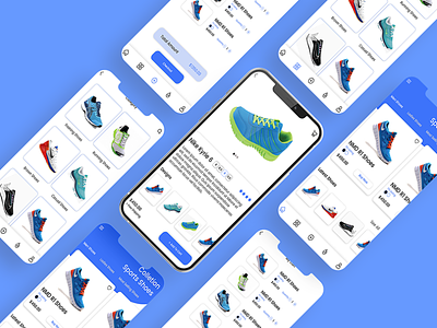 Shoe Shopping app branding design graphic design illustration ux