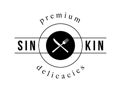 Sin Kin logo food graphic design illustrator logo design