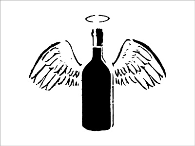 Bottle with wings logo