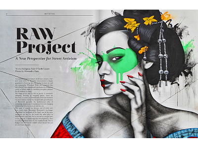 Spread from PANTA Magazine editorial design graphic design indesign layout magazine layout photoshop
