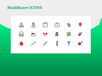 Healthcare Icon set design icon