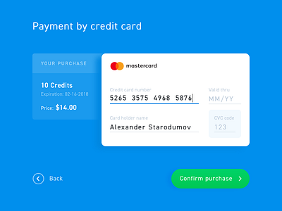 Daily UI   002   Credit Card Checkout