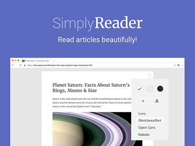 Dribbble 800x600 article appearance chrome extension readability