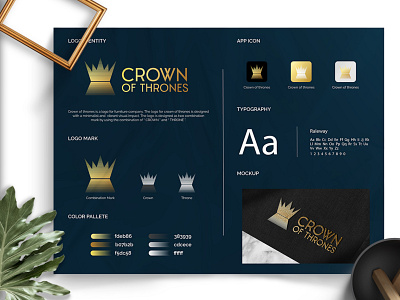 Crown of Thrones Logo app brand logo branding delicious graphic design icon logo luxury luxury logo presentation throne wordmark logo